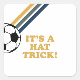 Sticker Carré Casquette de football rétro Trick 3e anniversaire