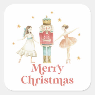 Sticker Carré Casse-Noisette Ballet d'hiver de Noël