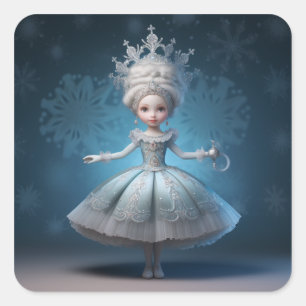 Sticker Carré Casse-Noisette Mode-Reine des Neiges