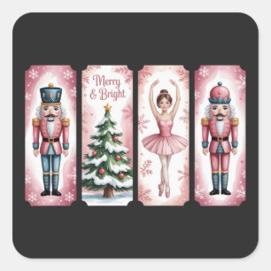 Sticker Carré Casse-noisette Noël Fête Cadeau Festif 