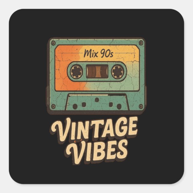 Sticker Carré Cassette classique (Devant)