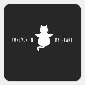 Sticker Carré Cat Cats Adieu Manquant Idée Cadeau Mort