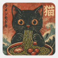 Cat Ramen Japonais drôle Graphisme Kawaii Cat Anim