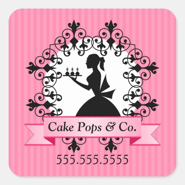 Sticker Carré Câteaux Pops Boulangerie Cachets (Devant)