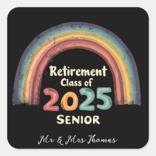 Sticker Carré Catégorie de retraite de 2025 Moment clé