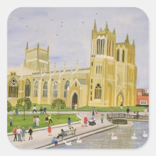 Sticker Carré Cathédrale et College Green de Bristol 1989