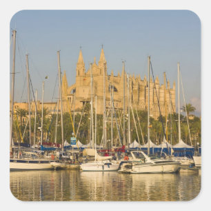 Sticker Carré Cathédrale et marina, Palma, Mallorca, Espagne 2