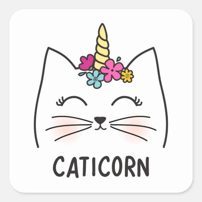 Sticker Carré Caticorn (Devant)