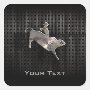 Sticker Carré Cavalier rocailleux de Taureau