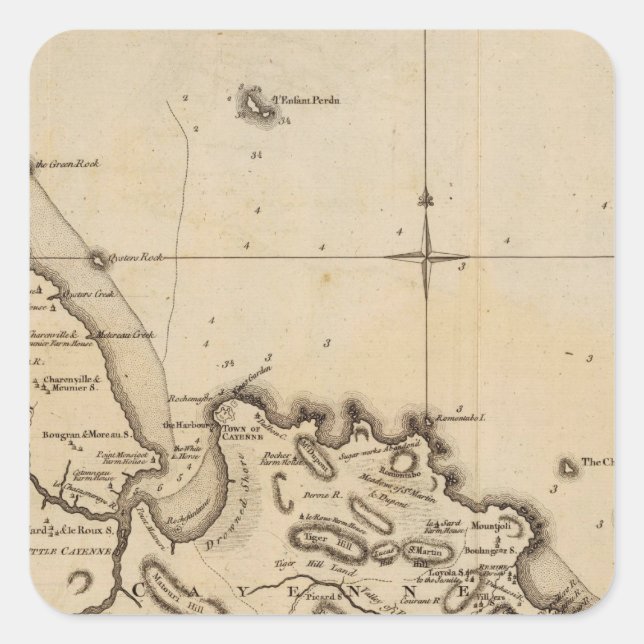 Sticker Carré Cayenne 2 (Devant)