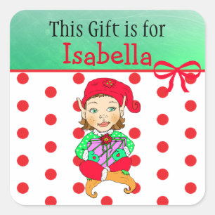 Sticker Carré Ce cadeau est pour la balise cadeau personnalisée