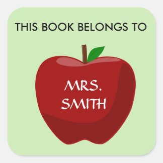 Sticker Carré Ce Livre Appartient À...