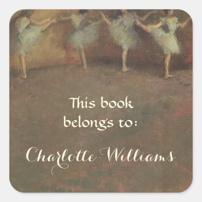 Sticker Carré Ce Livre Appartient À ... Plaques d'art (Devant)