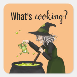 Sticker Carré Ce qu'est la sorcière Cuisine