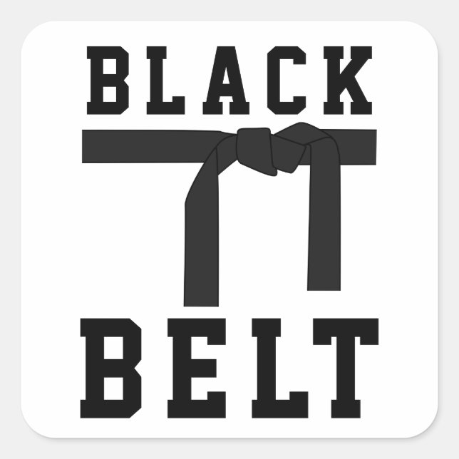 Sticker Carré Ceinture noire (Devant)