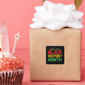 Sticker Carré Celebrating Black History Month Personalized