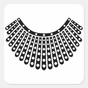 Sticker Carré Célèbre RBG, Ruth Bader Ginsburg, RBG Collar