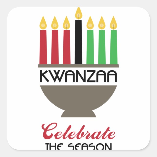 Sticker Carré Célébrer Kwanzaa (Devant)