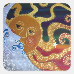 Sticker Carré Céleste