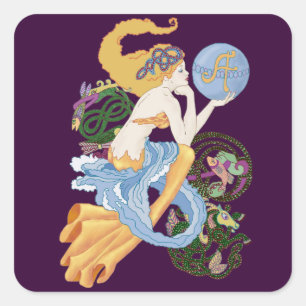 Sticker Carré Celtic "A" pour Aquarius Mermaid