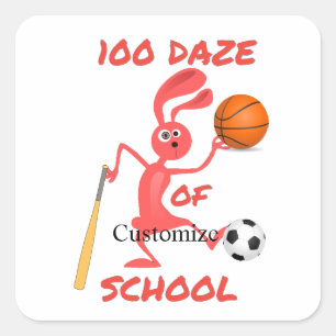 Sticker Carré Cent Daze De L'École Thunder_Cove