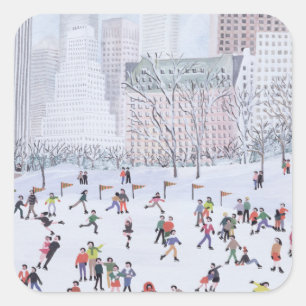 Sticker Carré Central Park New York 1994 de piste de patinage