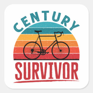 Sticker Carré Century Survivor 100 Miles Club
