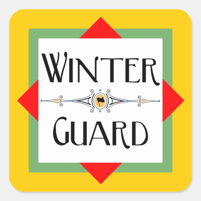 Sticker Carré Céramique Gold Block Winter Guard (Devant)