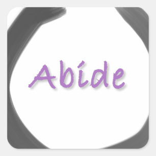 Sticker Carré Cercle Enso Bouddhiste Abide Zen