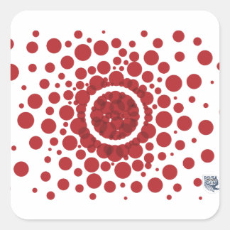 Sticker Carré Cercles