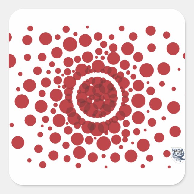 Sticker Carré Cercles (Devant)