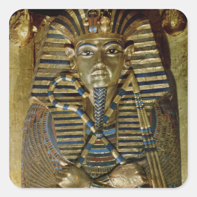 Sticker Carré Cercueil le plus intérieur de Tutankhamon (Devant)