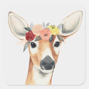 Sticker Carré Cerf forestier de la Couronne