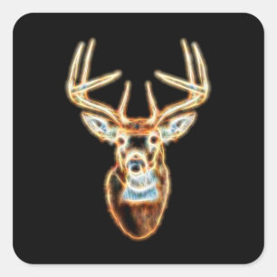 Sticker Carré Cerf Head Energy Spirit
