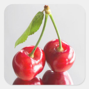 Sticker Carré Cerise douce