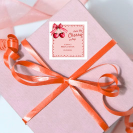 Sticker Carré Cerise rouge et rose sur la Fête des mariées ceris