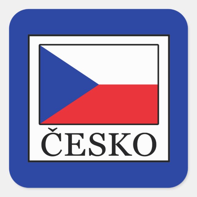 Sticker Carré Česko (Devant)