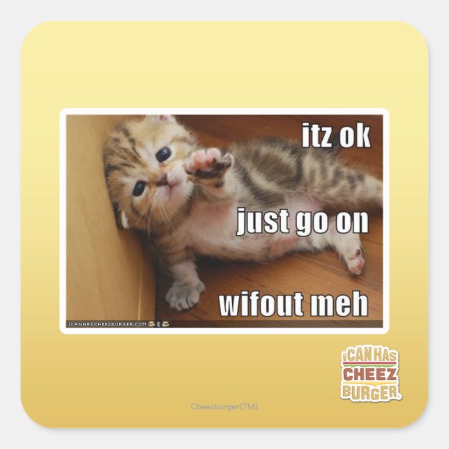 Sticker Carré C'est bon, continue sans moi (Devant)