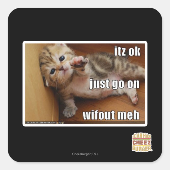 Sticker Carré C'est bon, continue sans moi (Devant)