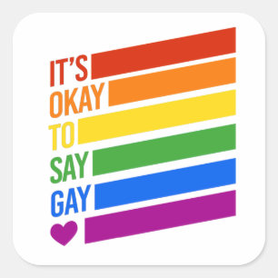 Sticker Carré C'est bon de dire Gay