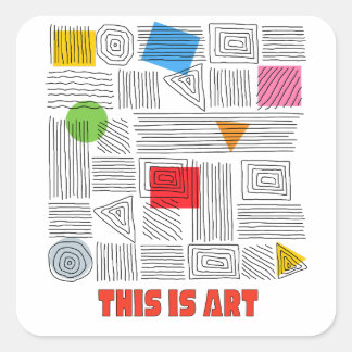 STICKER CARRÉ C'EST DE L'ART