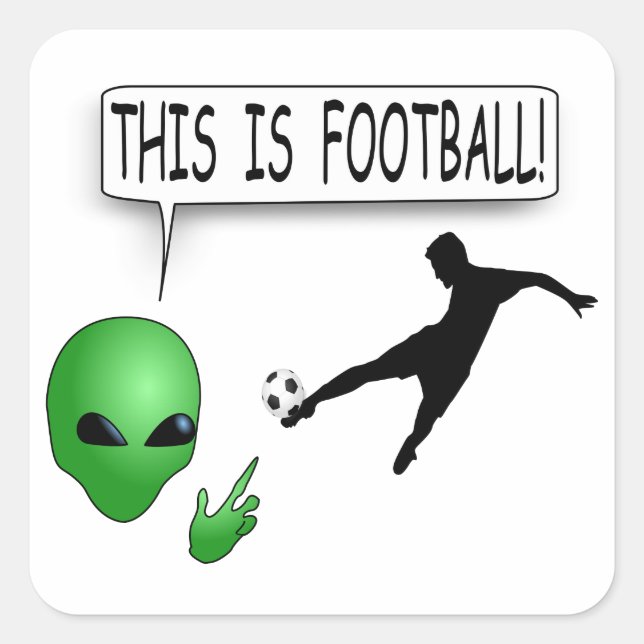 Sticker Carré C'Est Du Football (Devant)