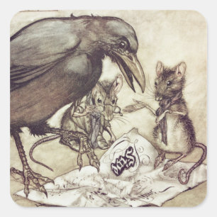 Sticker Carré C'est grotesque !" cria Salomon en fureur"