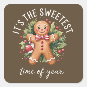 Sticker Carré C'est la période la plus douce de l'année Gingerbr