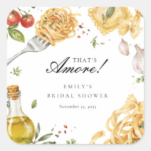 Sticker Carré C'est l'Amour Réception de Mariage Italienne