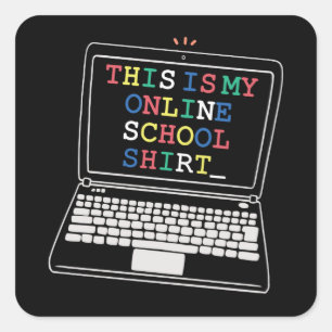 Sticker Carré C'est ma chemise d'école en ligne