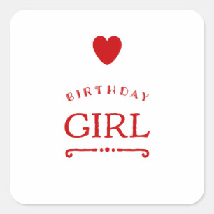 Sticker Carré C'est mon anniversaire aujourd'hui