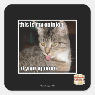 Sticker Carré c'est mon opinion