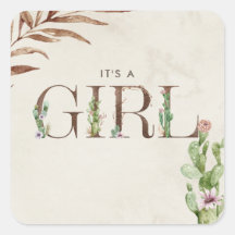C'est un Baby shower en cuir de fille Cactus
