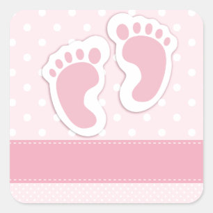 Sticker Carré C'est une fille !